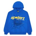 Sp5der Acai Hoodie Blue